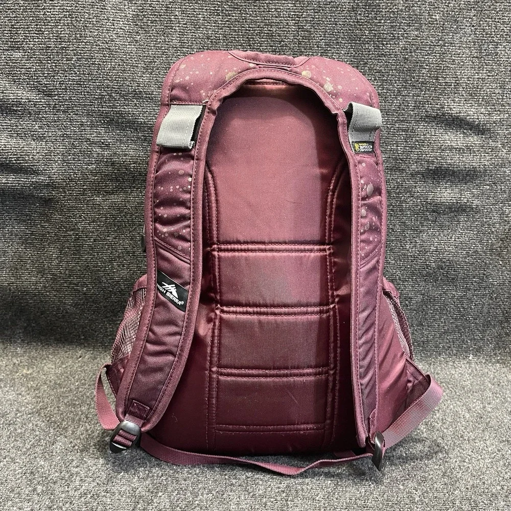 High Sierra 1146065 Swerve Maroon Gold Pattern School Laptop Backpack 53646-9666